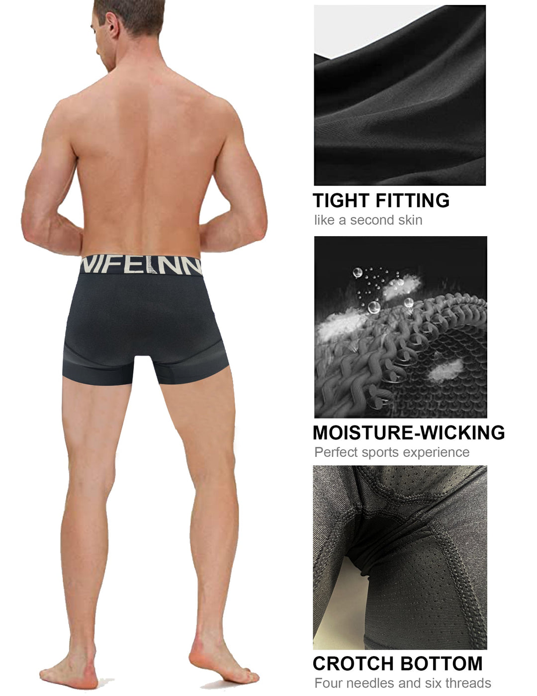 Men's sports boxers ZP21001A 3pcs in a pack