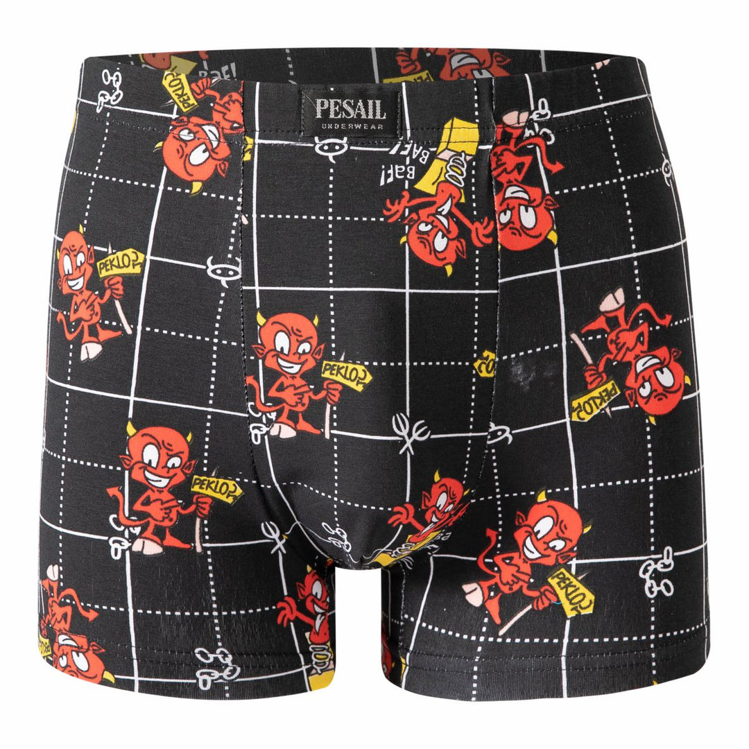 Men's funny boxer shorts cotton printed mens underwear G55310 4 pieces per pack