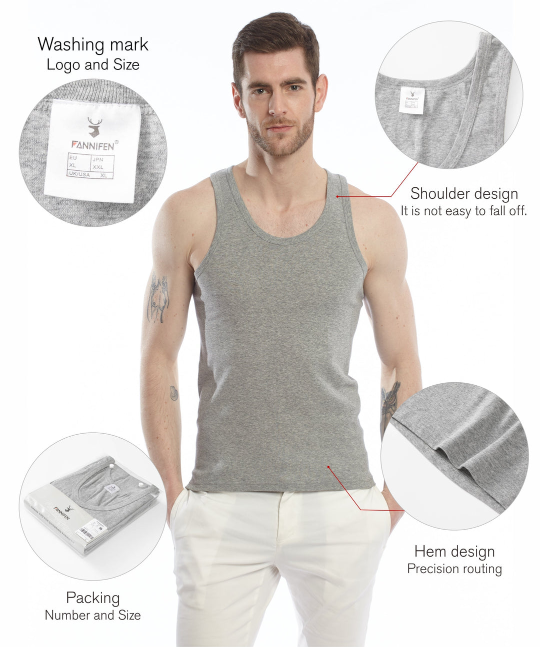 Men's round neck top FBX001