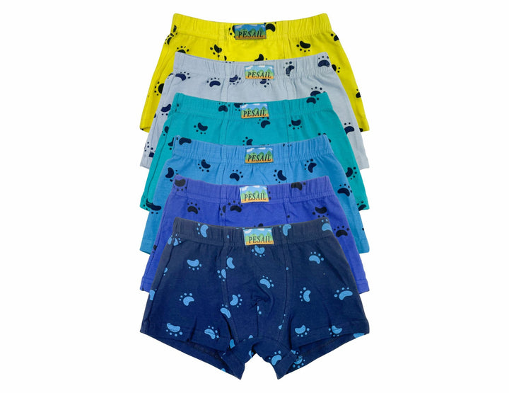 Boys' boxer shorts with paw print XQ2648 - 4 pcs in a pack