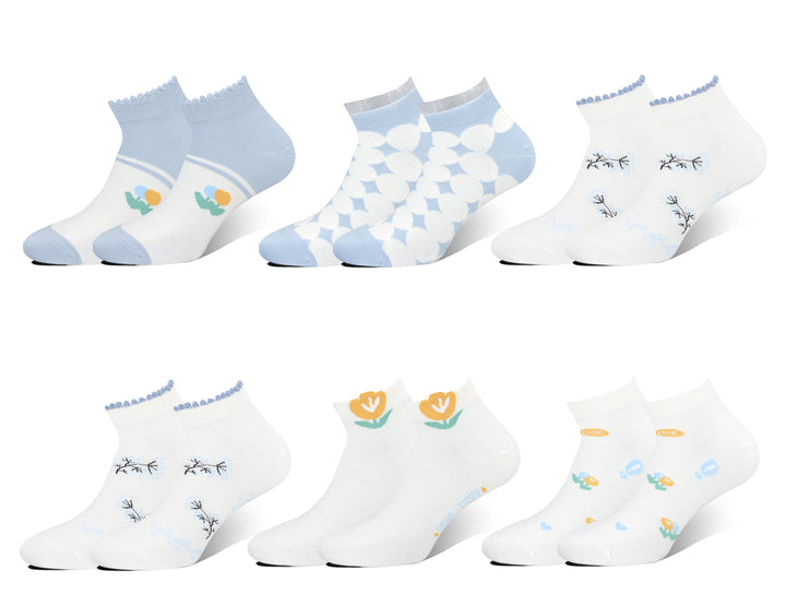 Women's ankle socks CW447 6 pairs