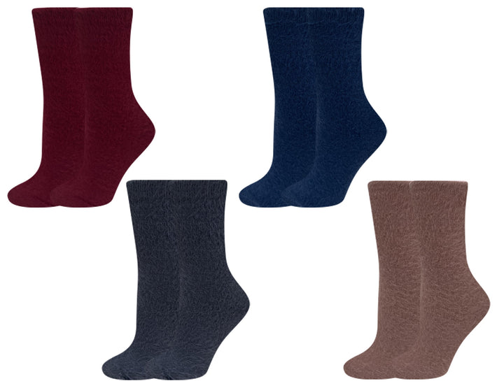 Women's solid-colored thermal socks LY213 4 pairs