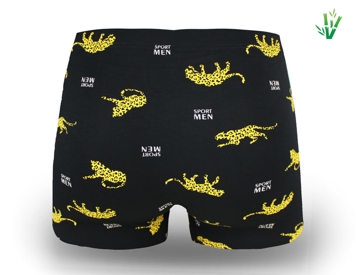 Men's bamboo boxer shorts LEOPARD M6738 4 pieces per pack