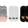 Women's invisible socks with animal design ZJS-33202 3 pairs