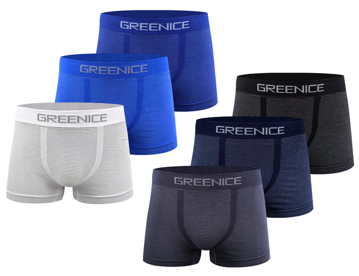 Men's seamless stretchable cotton flexible soft breathable everyday boxers GREE-7648 - 4 pieces in a pack