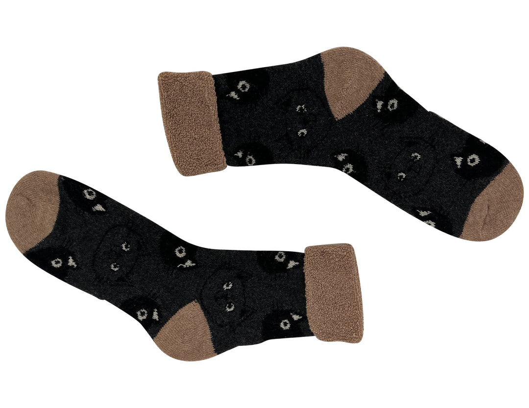 Women's woolen thermal socks Cats YZ30 4 pairs