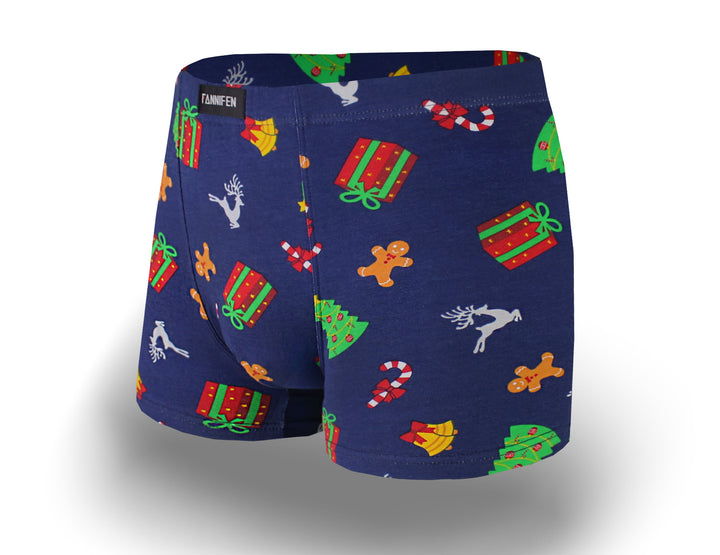 Men's Cotton Classic Soft Breathable Stretchy Christmas boxer shorts G5169 2pcs