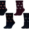 Women's polka dot thermal socks LY212 4 pairs