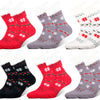 Women's thermal fur trim soft comfortable winter design socks FK8203 3 pairs per pack