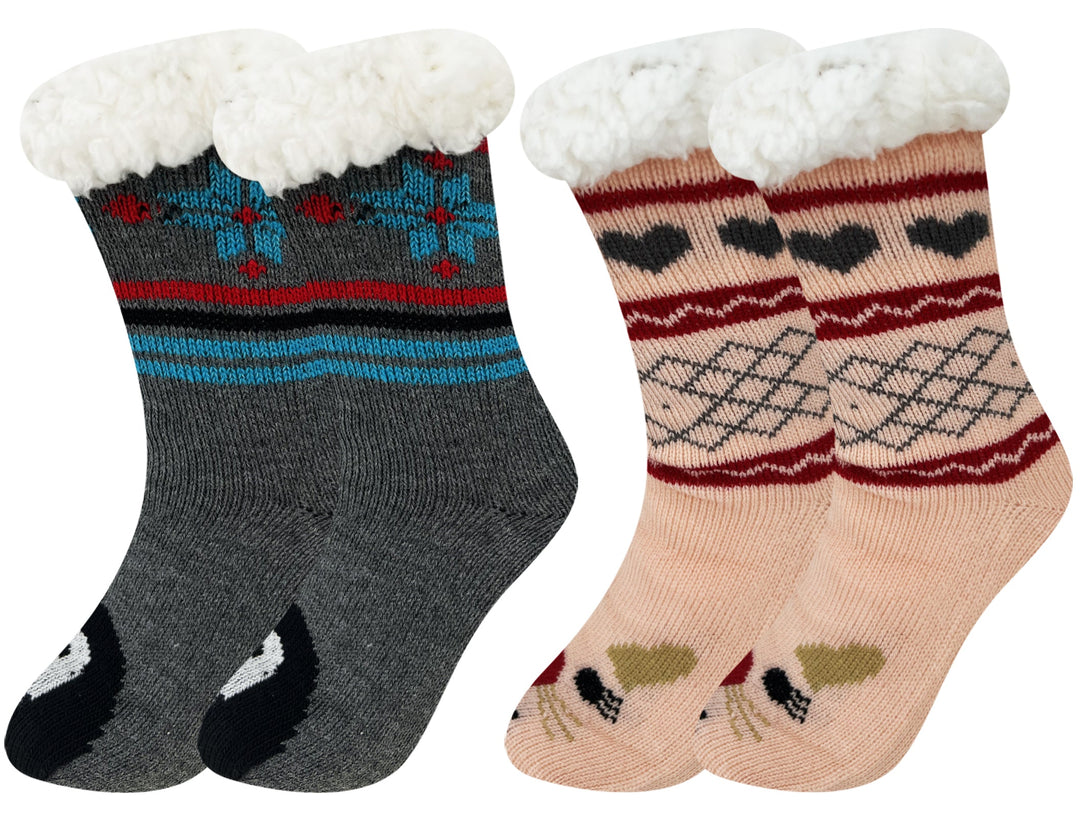 Women's thermal socks ANIMALS WW047 2 pairs