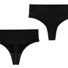 Seamless black thongs GREE-6812 - 3 pieces per pack