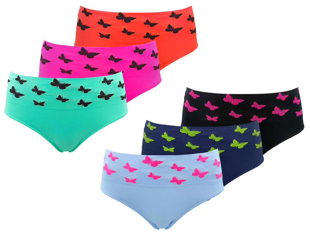 Women's seamless panties BUTTERFLY breathable hipster brief GREE-6751 - 3 pieces per pack