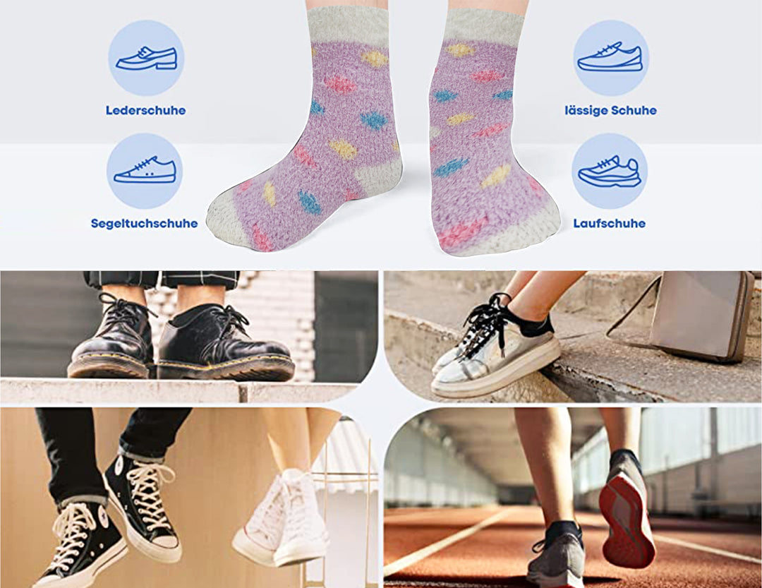 Women's furry thermal socks DW9803 4 pairs