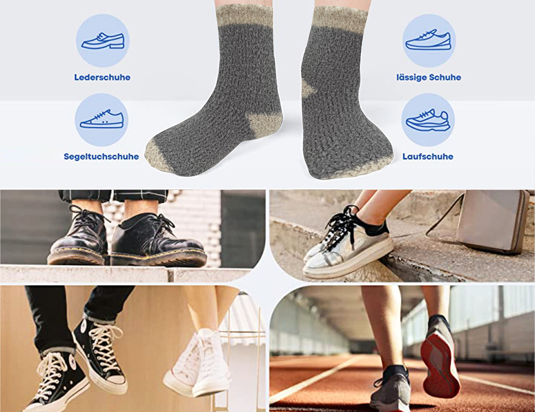 Women's Fluffy Thermal Slipper Ultra Soft Christmas Winter Non Skid Socks DW9804 4 pairs