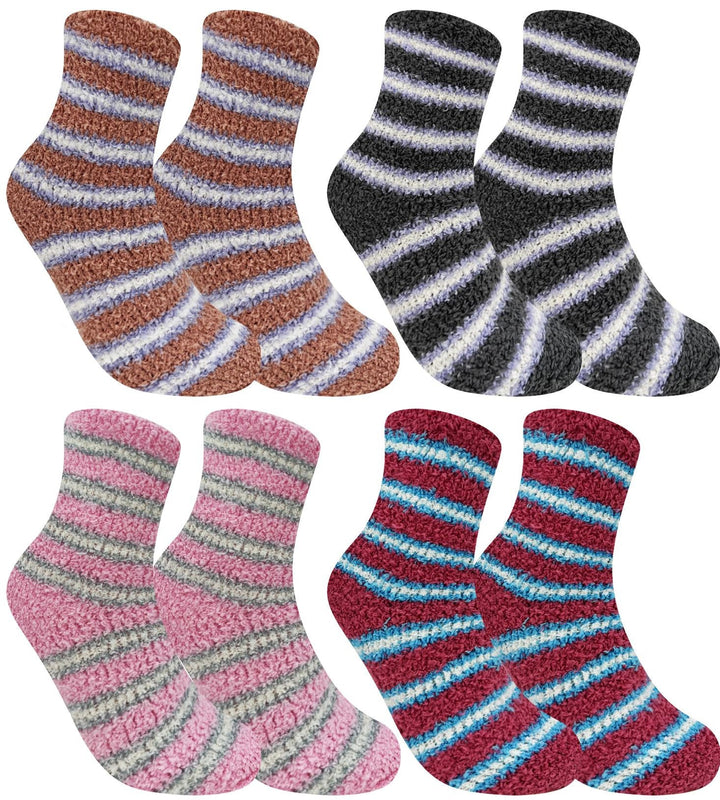 Women's furry thermal socks DW9504 4 pairs