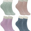 Women's furry thermal socks DW9801 4 pairs