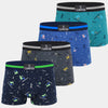 Men's cotton boxer briefs SKIING G5117A - 4 pcs in a pack