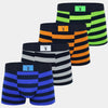 Men's cotton boxer briefs STRIPES G5121A - 4 pieces per pack
