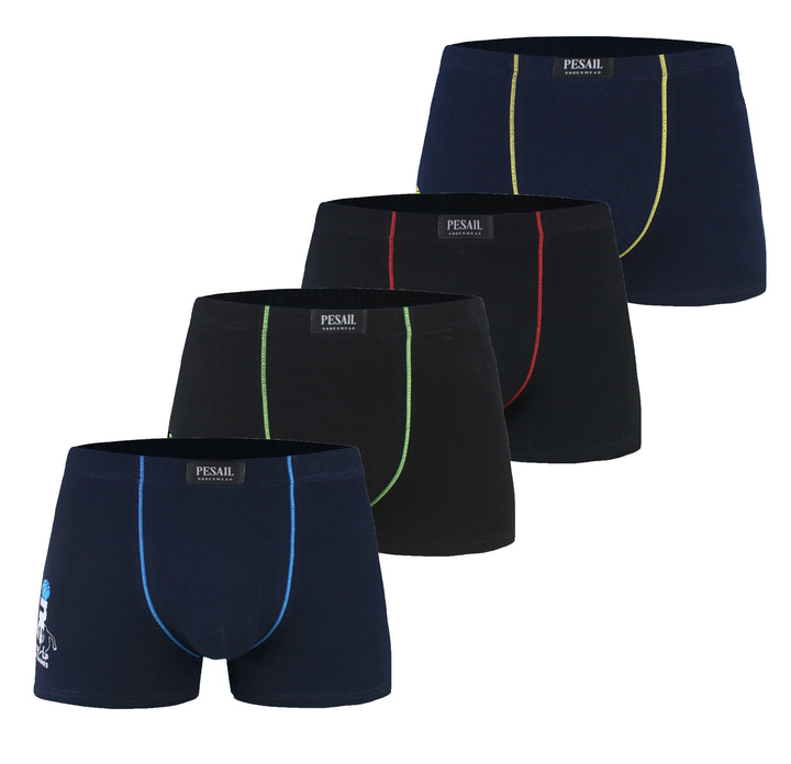 TEEN sports classic flexible cotton boxer shorts U5152 - 4 pieces per pack