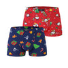 Men's Cotton Classic Soft Breathable Stretchy Christmas boxer shorts G5169 2pcs