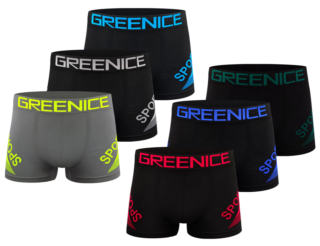 Seamless soft breathable flexible boxer shorts SPORT GREE-4826 4 pieces per pack