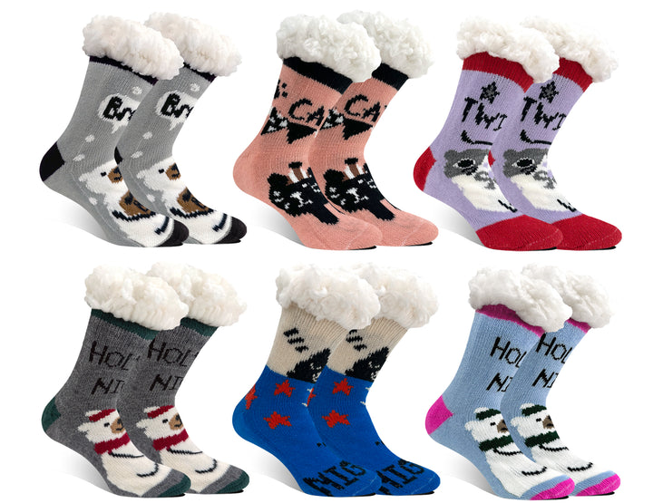 Children's thermal socks ANIMALS CW203 2 pairs