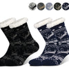 Men's thermal furry wool warm everyday soft Christmas socks MC118 2 pairs