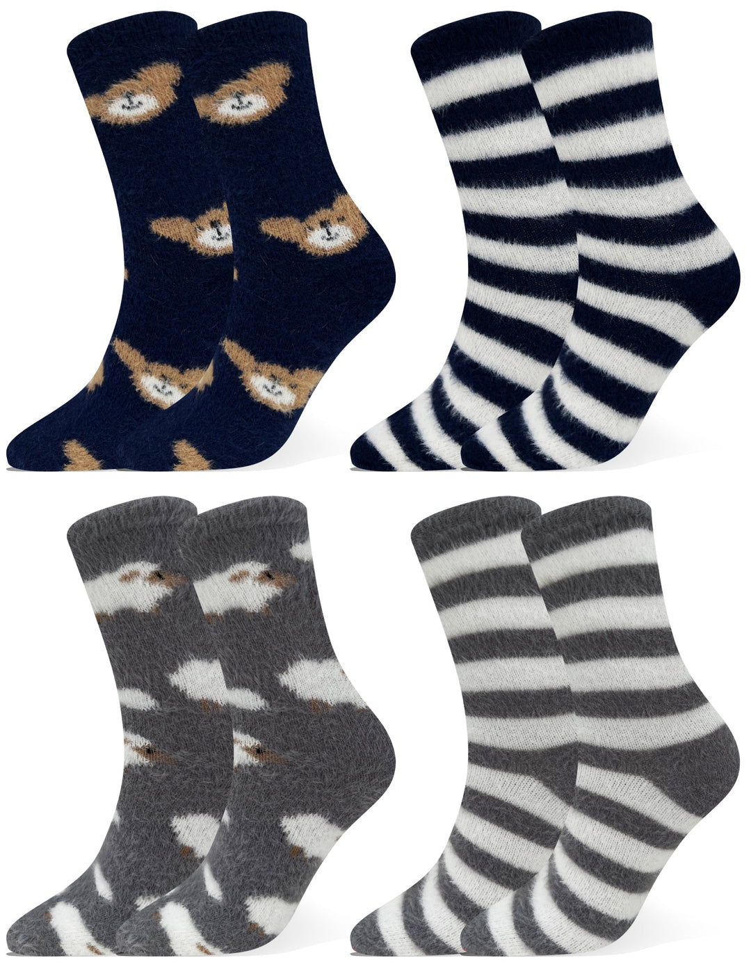 Women's thermal socks ANIMALS H5805 4 pairs