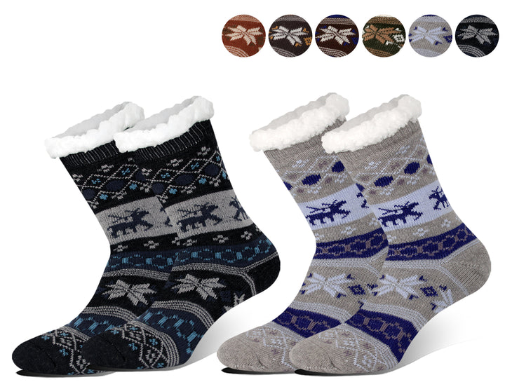 Men's thermal Christmas breathable socks MC112 2 pairs
