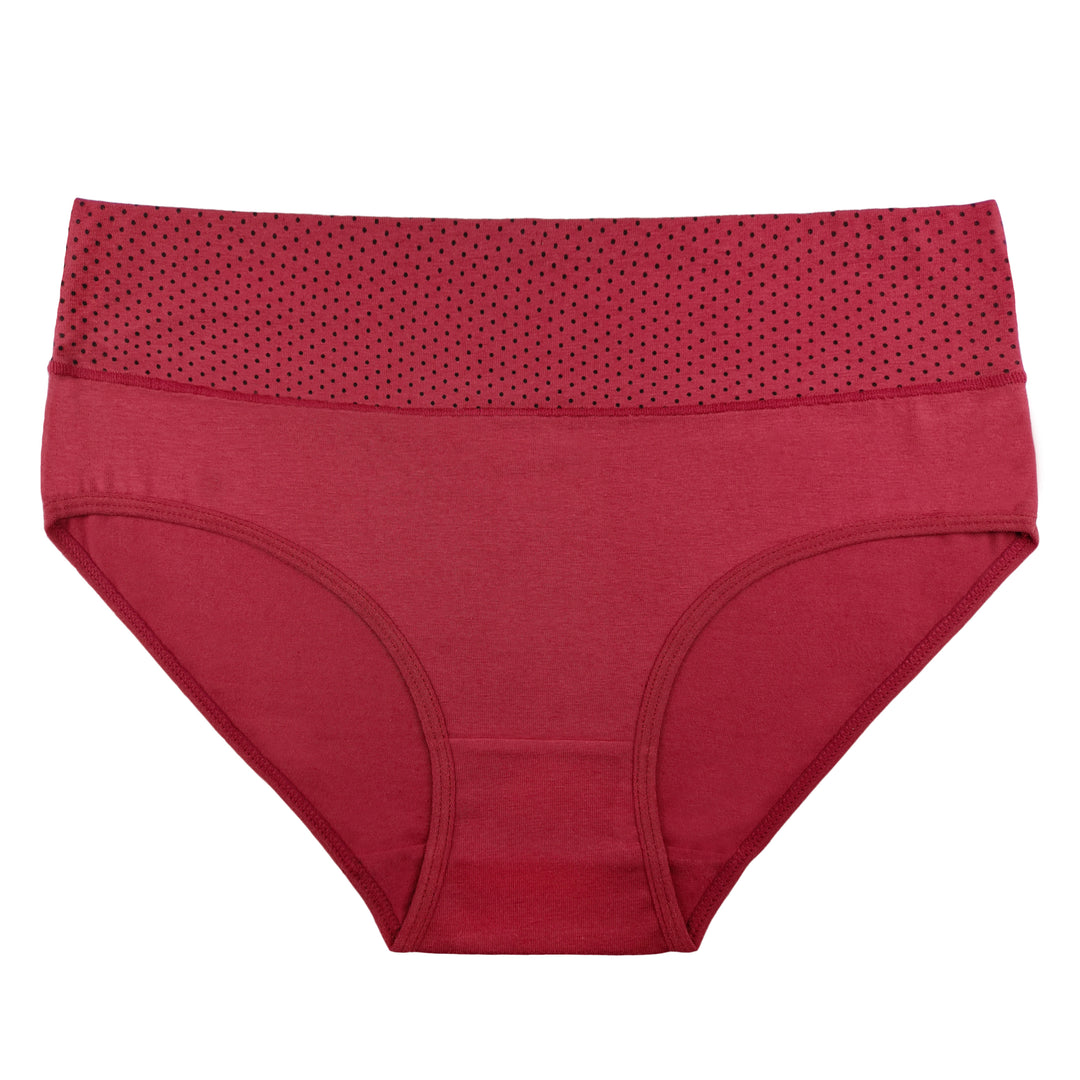Women's Cotton Smooth Elasic Breathable Classic panties DOTS PE1002 - 3 pieces in a pack