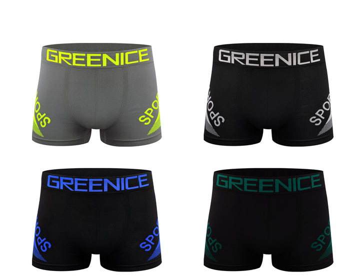 Seamless soft breathable flexible boxer shorts SPORT GREE-4826 4 pieces per pack