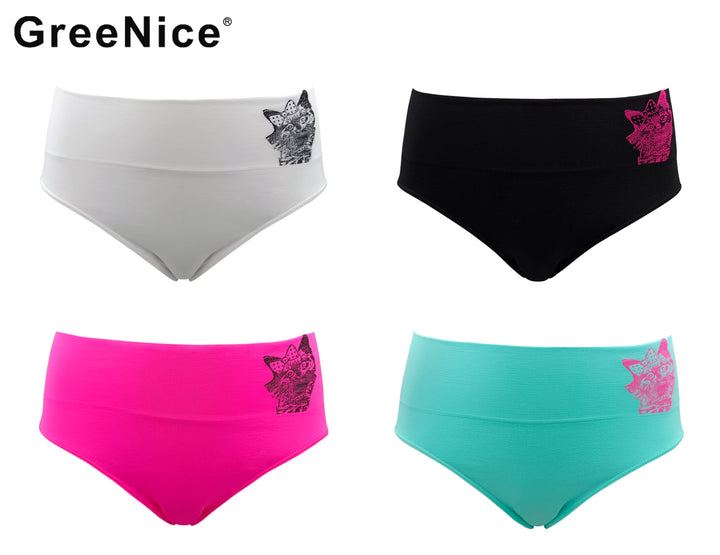 CAT woven classic soft seamless panties GREE-6767 - 3 pieces per pack