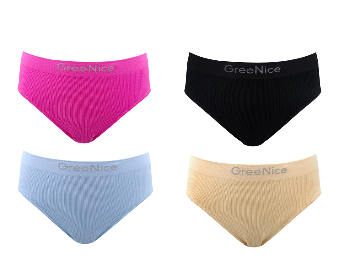 Seamless solid-colored panties GREE-6766 - 3 pcs in a pack