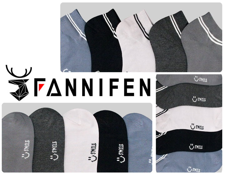 Men's bamboo SMILE everyday elastic ankle socks MX5231 6 pairs