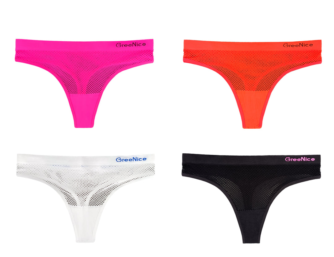 Women's seamless thongs GREE-6563 - 3 pieces per pack