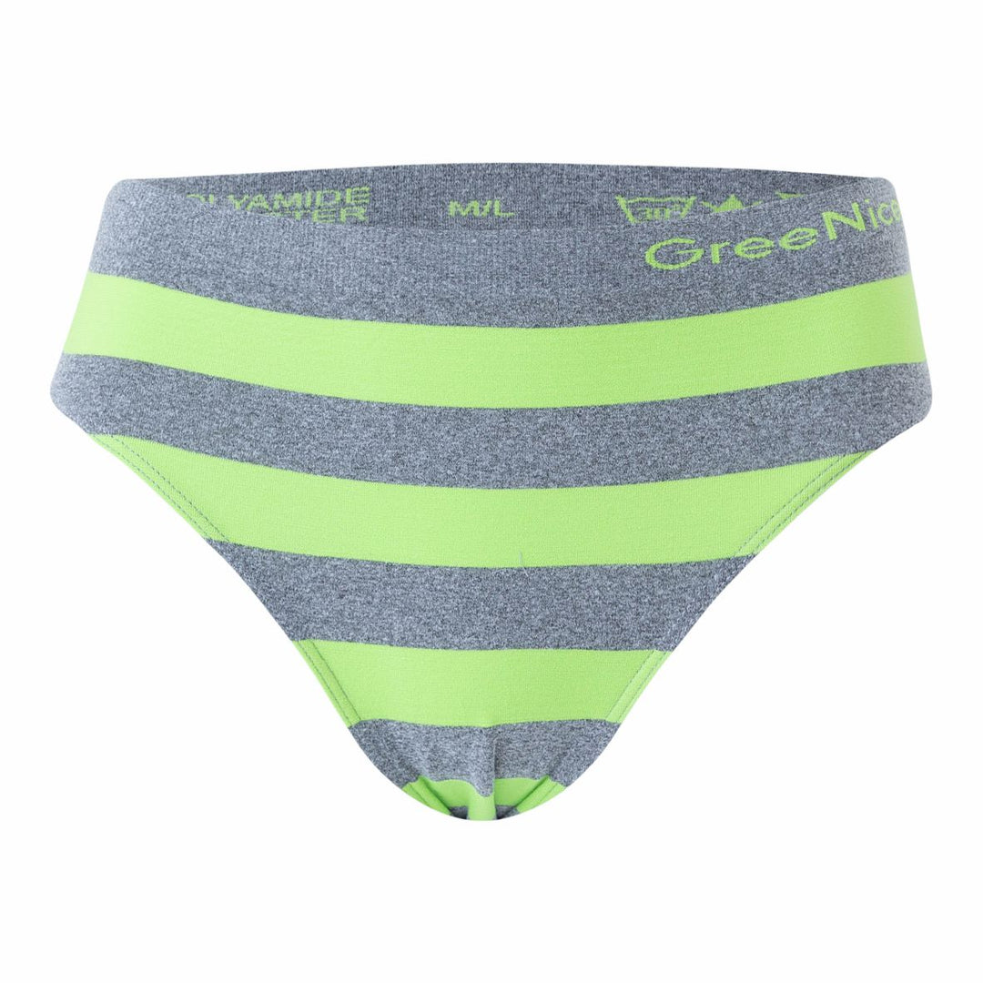 Seamless striped panties GREE-2914 - 3 pcs in a package