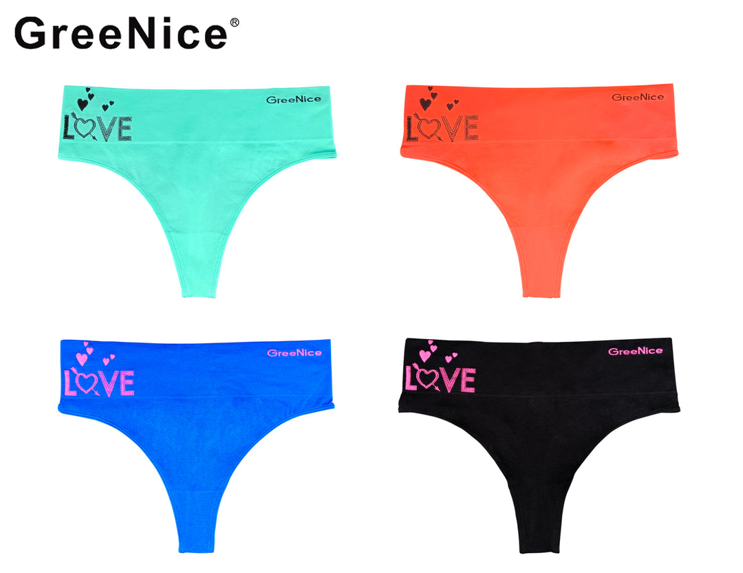 Seamless thongs GREE-6805 - 3 pieces per pack