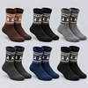 Men’s Thermal Wool & Angora Socks with Reindeer Pattern AG9612 - 6 pairs