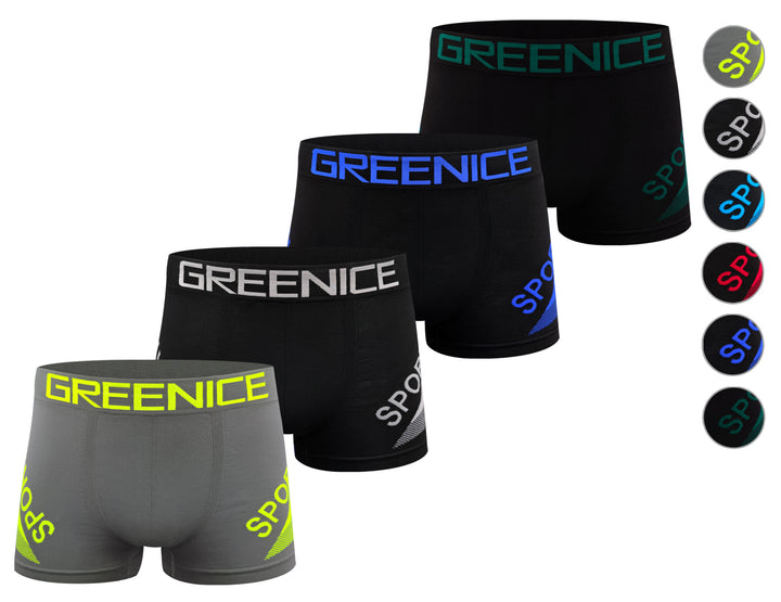 Seamless soft breathable flexible boxer shorts SPORT GREE-4826 4 pieces per pack