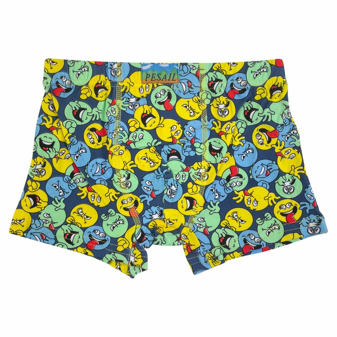 Boys' cheerful boxer shorts Emoji PE-XQ2661 4 pieces in a pack