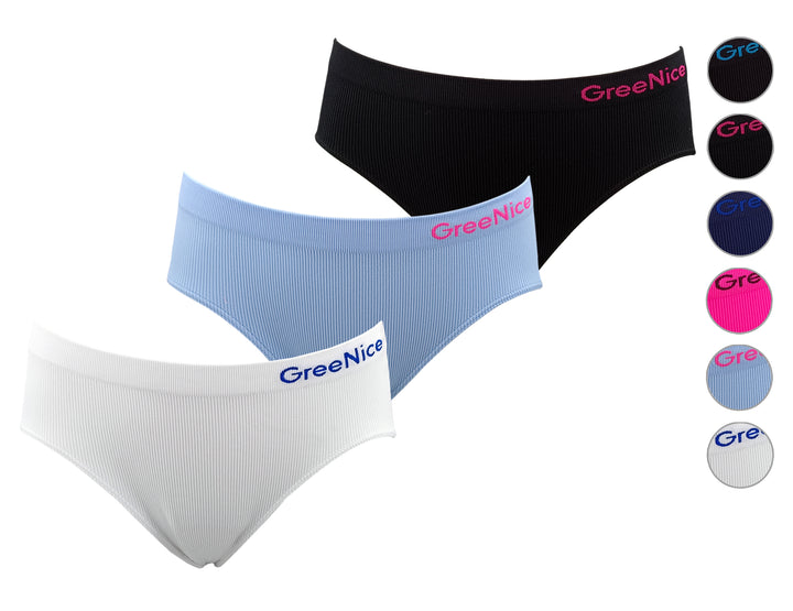 Women's seamless cute comfortable flexible panties GREE-6657 - 3 pieces per pack