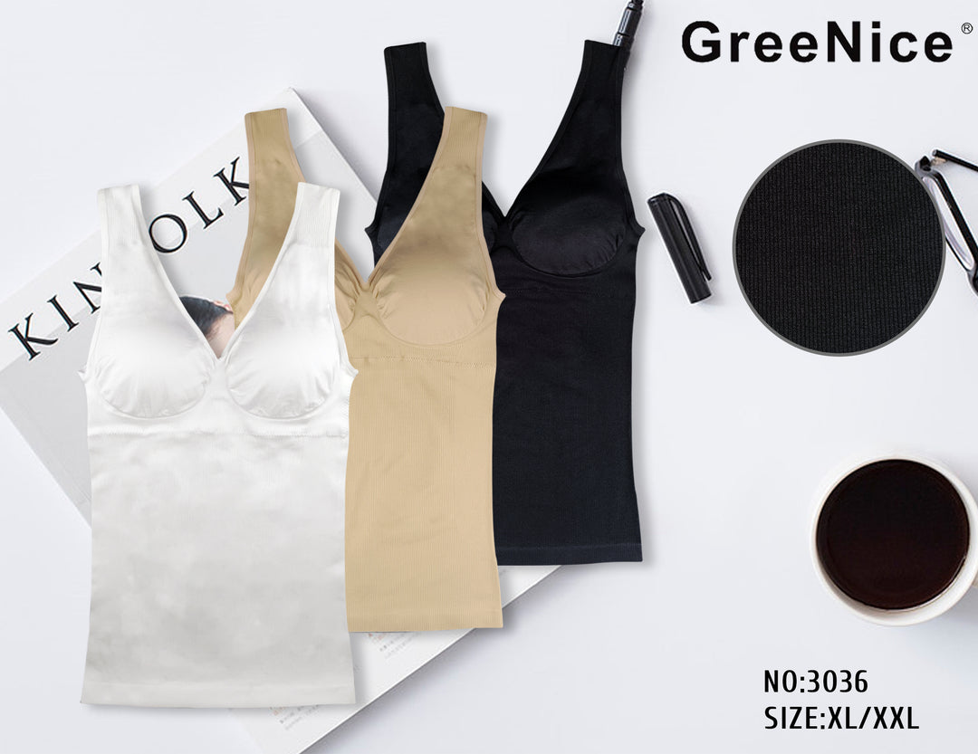 Women's classic single-color tank top GREE-3036