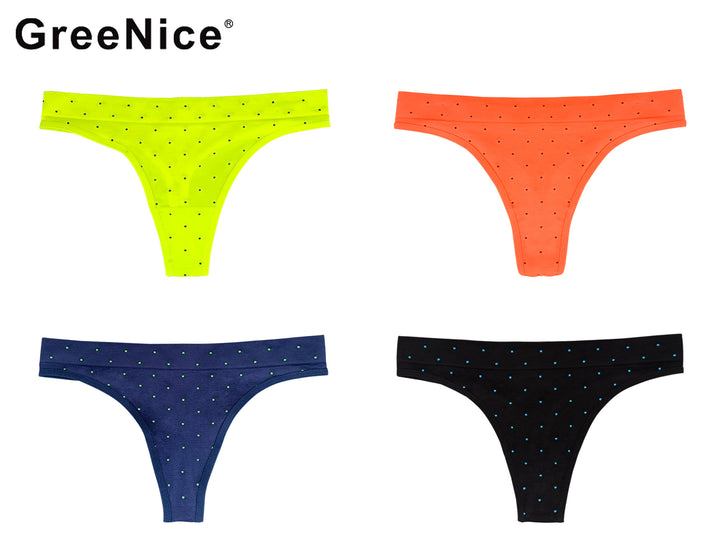 Seamless single-color comfortable thongs GREE-6779 - 3 pieces per pack