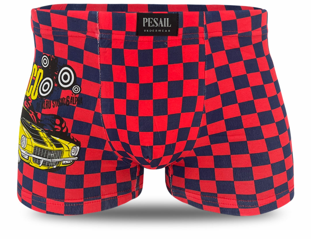 Teen checkered boxers U1113 - 4pcs in a pack