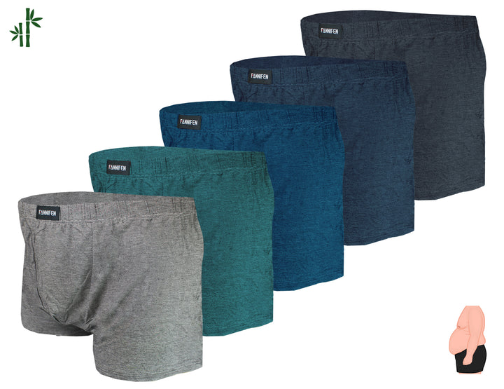 Men's loose elastic waistband soft breathable boxer shorts FM603, 4 pieces per pack