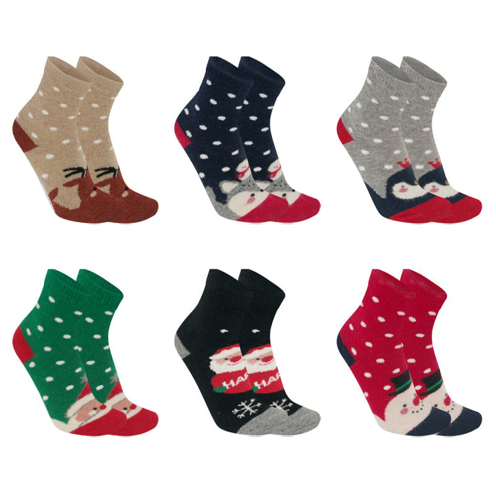 Women's Christmas thermal socks SD10 6 pairs