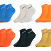 Women's solid-colored ankle socks ZMM-32606 6 pairs
