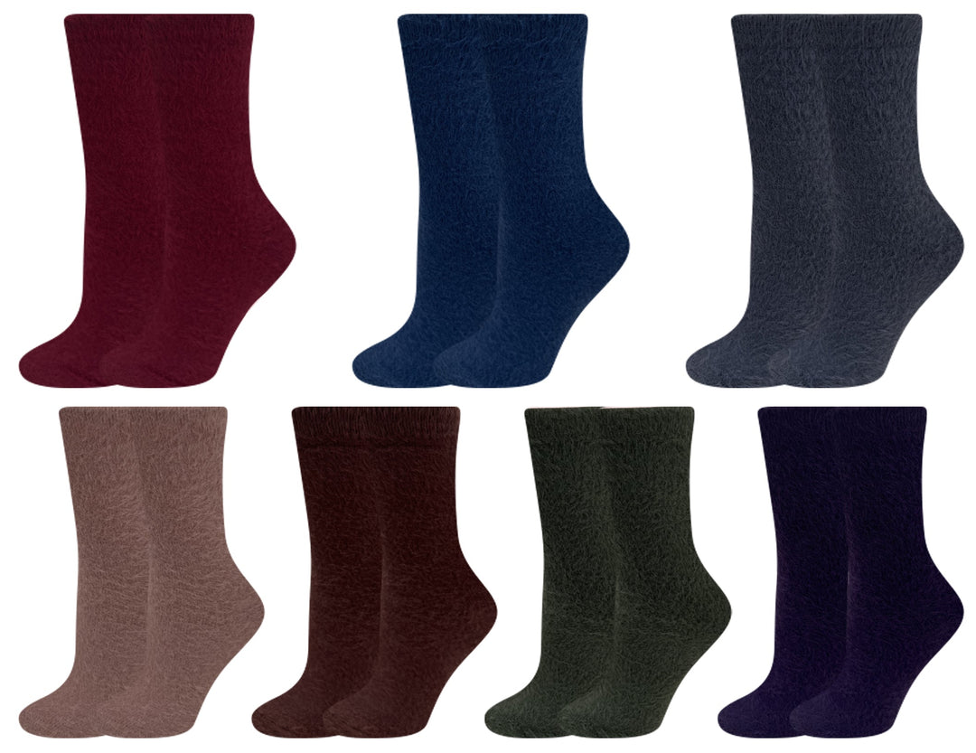 Women's solid-colored thermal socks LY213 4 pairs