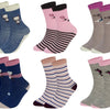 Girls' cheerful socks QW3047 6 pairs