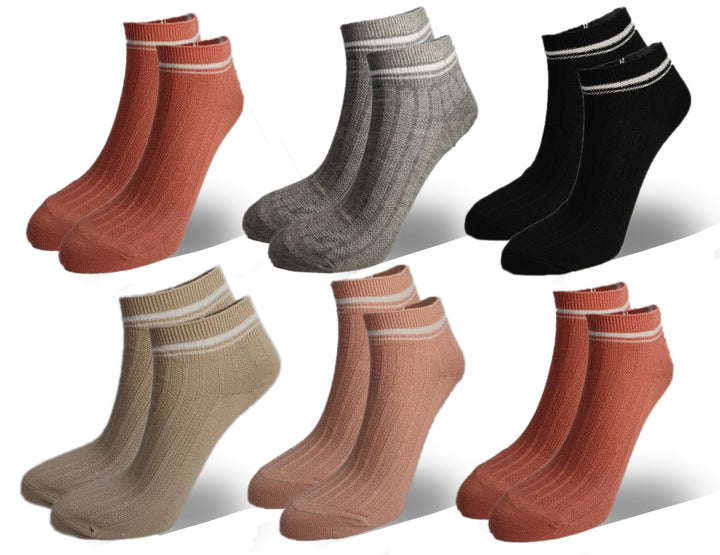 Women's ankle socks Z876 - 6 pairs